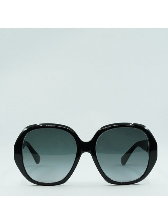 Gucci GG0796S 001 Women Sunglasses Black Square Frame, Grey Lenses main image 8